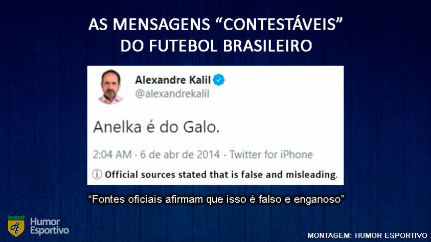 Ex-presidente do Atlético-MG e atual prefeito reeleito de Belo Horizonte, Alexandre Kali já propagou fake news anunciando que Anelka era do Galo