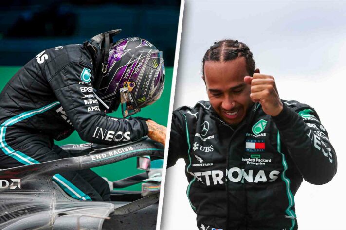 O dia foi histórico para a Fórmula 1. Lewis Hamilton se tornou heptacampeão mundial. Confira as melhores fotos do domingo: (Por GRANDE PRÊMIO)