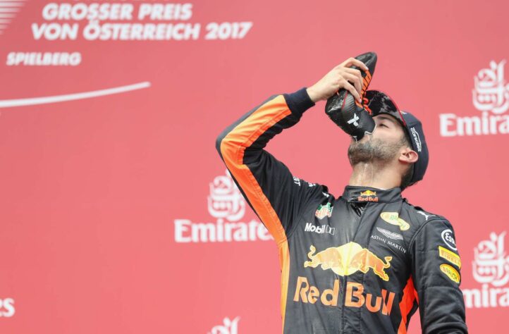 No GP da Áustria de 2017, mais uma vez o shoey apareceu