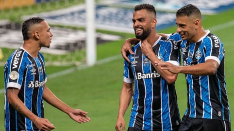 5º colocado – Grêmio (42 pontos/25 jogos): 3,6% de chances de ser campeão; 78,6% de chances de Libertadores (G6); 0,0% de chance de rebaixamento.