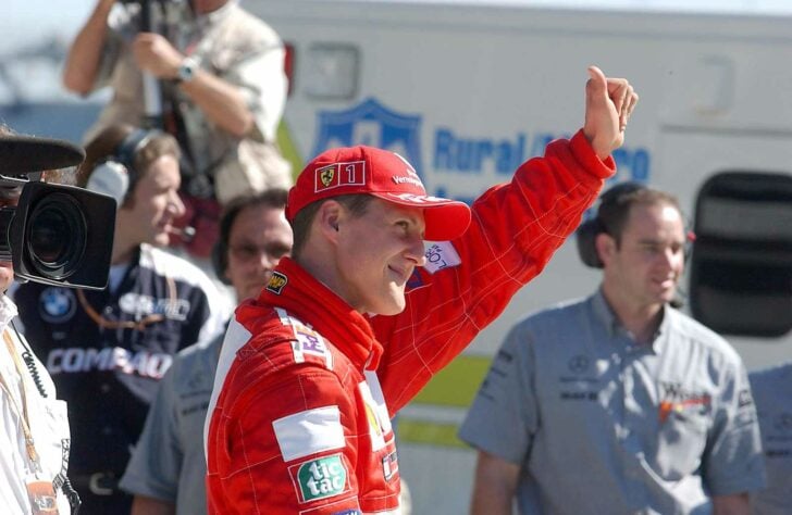 Michael Schumacher brilhou no início 2000 quando conseguiu cinco títulos com a Ferrari