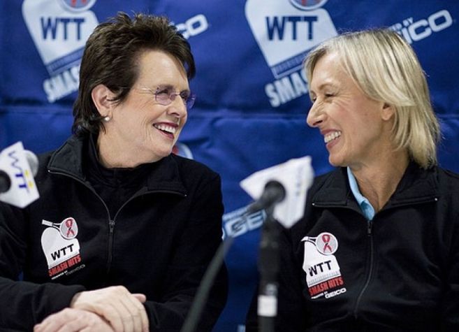 A ex-tenista Billie Jean King (esquerda) é pró-Partido Democrata.