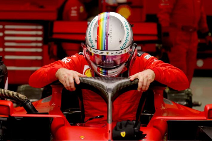 Sebastian Vettel ficou apenas em 13º 