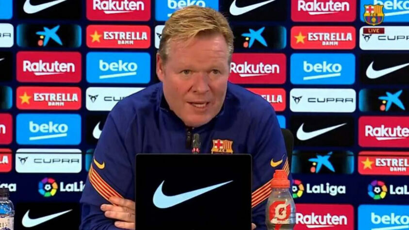 ESQUENTOU - Joan Laporta, presidente do Barcelona, tem a intenção de seguir contando com o técnico Ronald Koeman para a próxima temporada, segundo o “Mundo Deportivo”. Apesar do nome de Julian Nagelsmann ter sido ventilado, o treinador do RB Leipzig não parece ser uma prioridade neste momento.