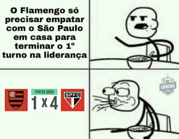 Brasileirão: os melhores memes da goleada de 4 a 1 do São Paulo sobre o Flamengo, no Maracanã