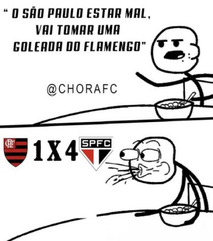 Brasileirão: os melhores memes da goleada de 4 a 1 do São Paulo sobre o Flamengo, no Maracanã