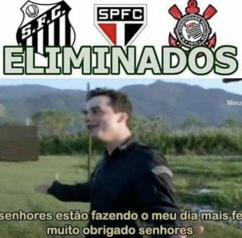 Santos, São Paulo e Corinthians são eliminados na mesma noite e fato rende memes na web