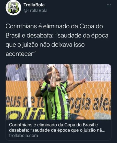 Copa do Brasil: os memes da eliminação do Corinthians para o América-MG