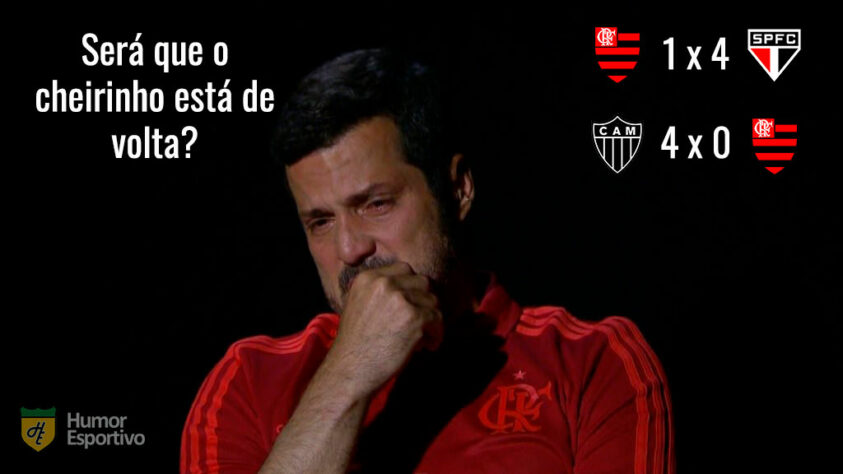 O Flamengo não resistiu ao Atlético-MG de Jorge Sampaoli e foi derrotado por 4 a 0 no Mineirão. A segunda goleada consecutiva no Brasileirão foi motivo para zoações dos torcedores rivais, que encheram as redes sociais com memes. Confira! (Por Humor Esportivo)