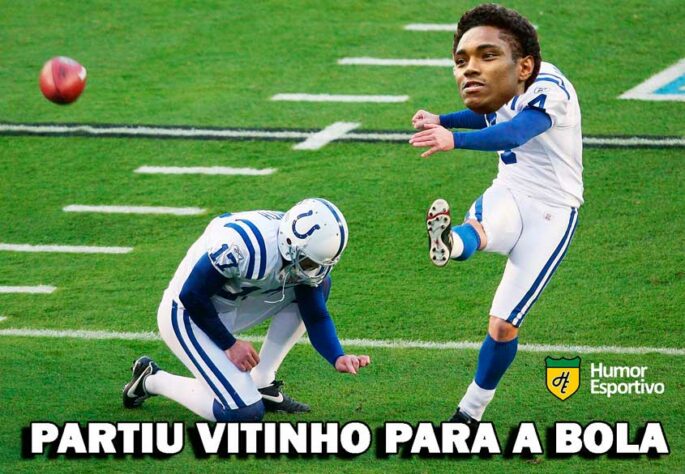 Vitinho isola bola contra o São Paulo e vira meme nas redes sociais