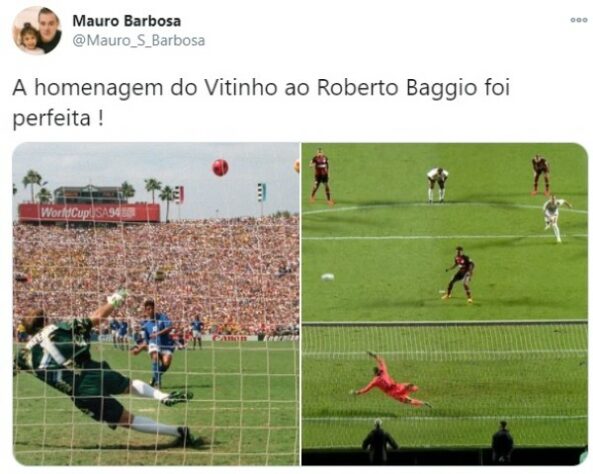 Vitinho isola bola contra o São Paulo e vira meme nas redes sociais
