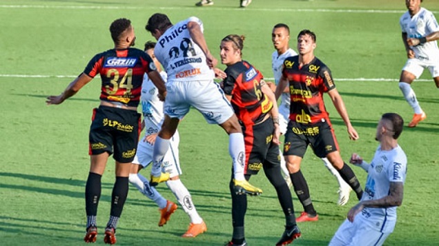 Sport – SOBE: O time conseguiu esboçar uma reação no primeiro tempo e empatou a partida, marcando dois gols antes do intervalo. / DESCE: O time voltou muito apagado na segunda etapa, tomou mais dois gols do Santos e perdeu por 4 a 2. Algumas falhas defensivas custaram o resultado ao time, que pode entrar na zona da degola ainda nessa rodada.