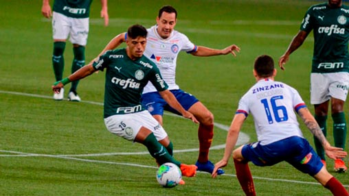 Bahia: Sobe - Atacou do início ao fim – Começou a partida pressionando o Palmeiras e soube incomodar a equipe alviverde no Allianz Parque durante todo o jogo. / Desce - Fragilidade defensiva – Deu muito espaço para o Verdão chegar na área com perigo e, por isso, tomou três gols no primeiro tempo, o que definiu a partida.