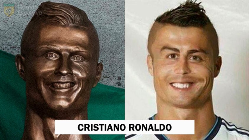 Cristiano Ronaldo também ganhou uma arte do escultor Emanuel Santos