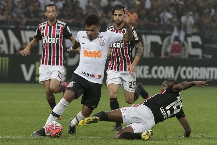 17/2/2019 - Corinthians 2 x 1 São Paulo - Fase de Grupos do Paulistão. Gols: Manoel e Gustagol (COR)/Pablo (SAO)