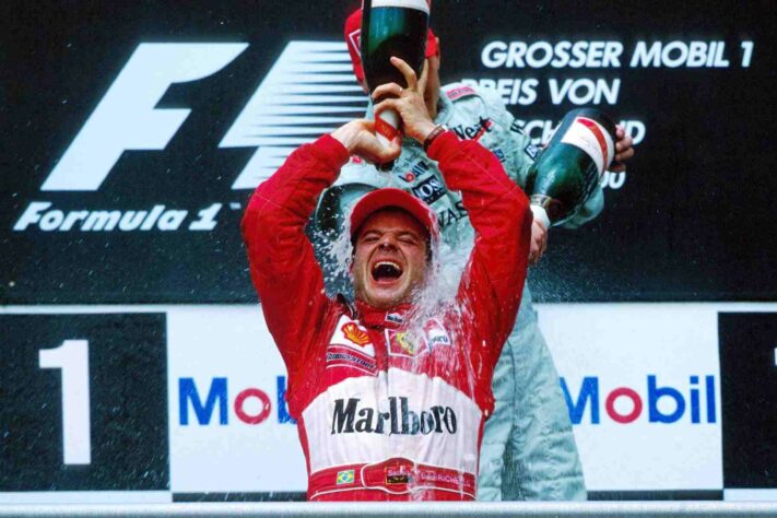 Rubens Barrichello disputou 124 corridas até vencer o GP da Alemanha de 2000 
