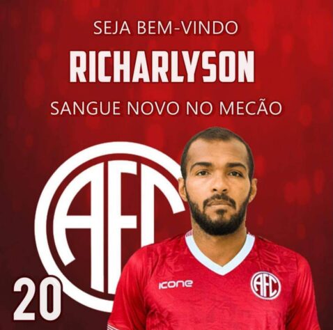 FECHADO - Tem reforço famoso no América-RJ para a disputa do Campeonato Carioca. O clube anunciou a contratação do volante Richarlyson, de 37 anos, que teve grande passagem pelo São Paulo. O último clube de Richarlyson tinha sido o Noroeste-SP, por onde disputou o Paulistão A3 deste ano.