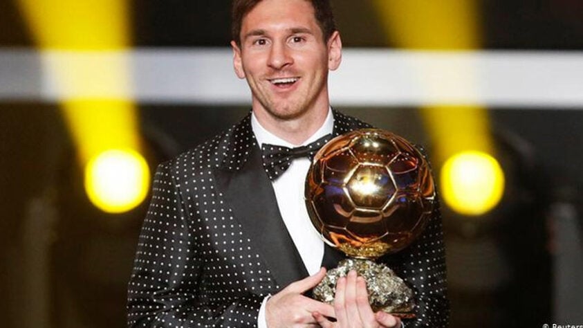 2012 - Vencedor: Messi (Barcelona) - Vice e terceiro: Cristiano Ronaldo (Real Madrid) e Iniesta (Barcelona).