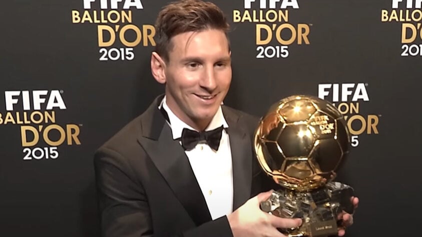 2015 - Vencedor: Messi (Barcelona) - Vice e terceiro: Cristiano Ronaldo (Real Madrid) e Neymar (Barcelona).