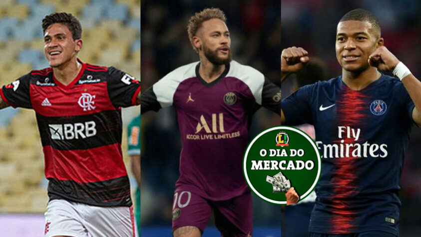 A quarta-feira foi agitada no mercado da bola. O Flamengo exerceu a opção de compra por Pedro, Neymar abriu o jogo sobre seu futuro no PSG e o presidente do clube parisiense falou sobre as renovações de Mbappé e Neymar... Saiba sobre essas e outras notícias do mercado aqui, no Resumo do Vaivém!