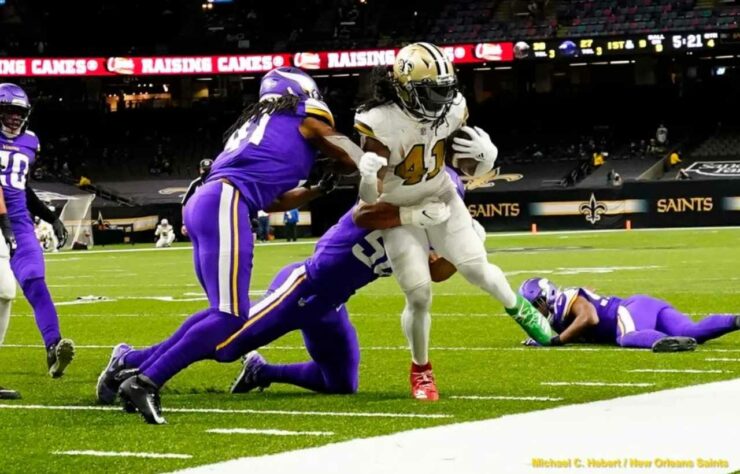 8º Alvin Kamara (New Orleans Saints): Seis touchdowns corridos, recorde igualado... Kamara teve o melhor dia de sua carreira na semana 16.