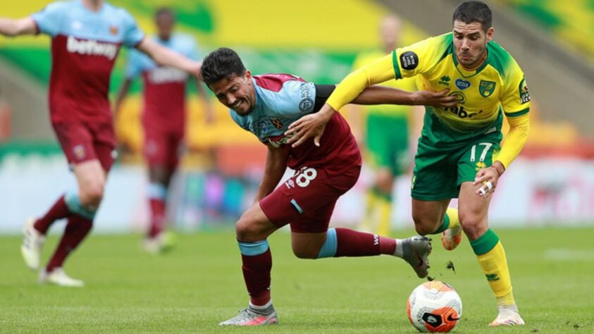 ESQUENTOU - O Arsenal está disposto a envolver jogadores na negociação pela contratação do meia Emiliano Buendía, do Norwich, segundo o “The Independent”. Joe Willock e Reiss Nelson são dois nomes que podem estar na negociação. O Norwich pede, inicialmente, cerca de 40 milhões de libras (R$ 284 milhões) e os jovens atletas poderiam diminuir o valor da operação.