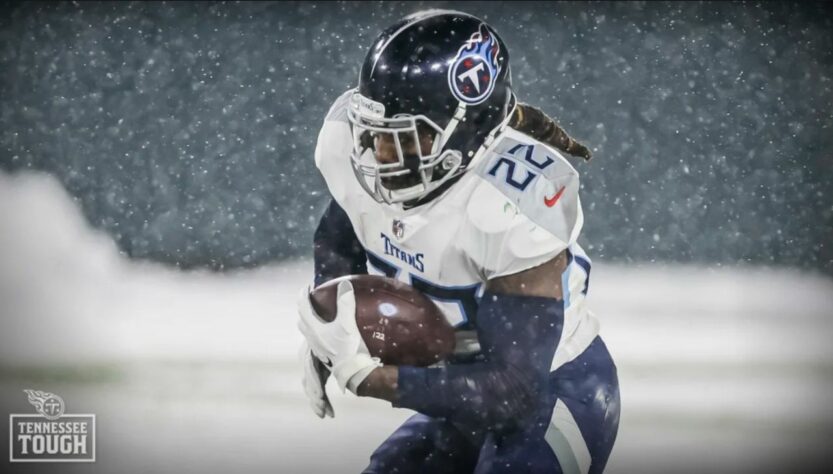 5º Derrick Henry (Tennessee Titans): Condutor do ataque dos Titans. Seu valor é ressaltado, especialmente, quando não produz tanto. Nestas ocasiões, é derrota certa de Tennessee.