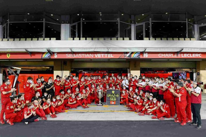 Ferrari fez tributo para Sebastian Vettel. 