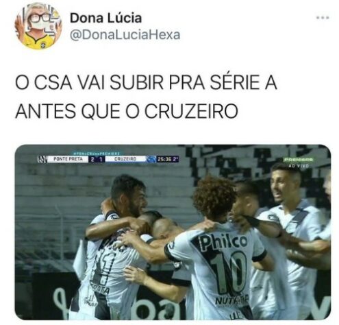 Não vai subir ninguém! Cruzeiro é alvo de memes após ...