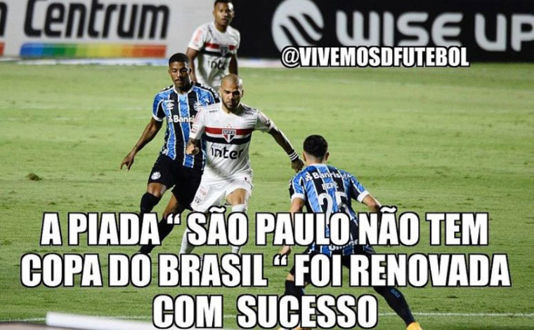Memes: São Paulo vira piada após eliminação para o Grêmio na Copa do Brasil