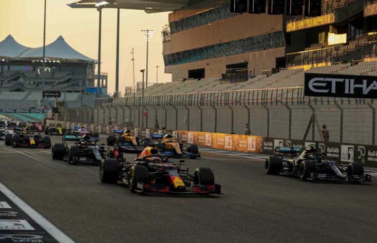 A largada da F1 em Abu Dhabi