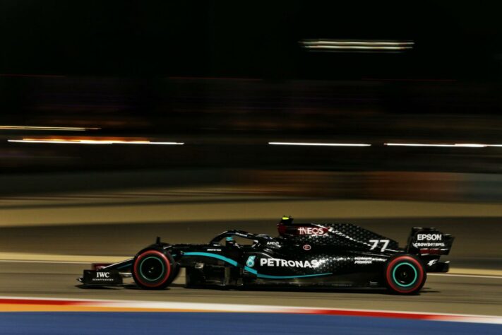 Valtteri Bottas em ação neste sábado em Sakhir 