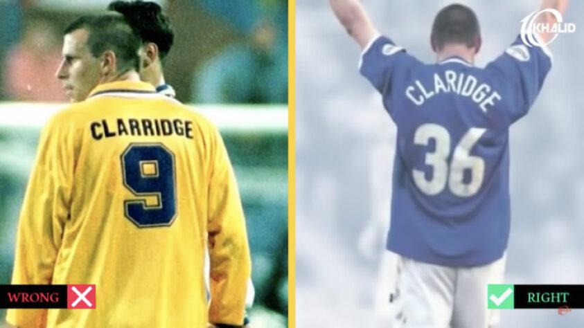 Gafes em camisas de jogadores: Claridge virou Clarridge