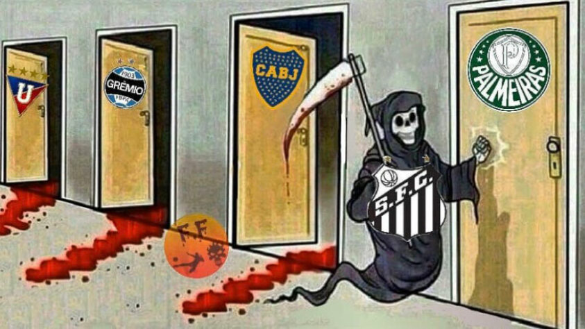 O time comandado por Cuca não deu chances ao Boca Juniors, venceu por 3 a 0 dentro da Vila e garantiu a classificação para final contra o Palmeiras. Resultado repercutiu na web e rendeu uma enxurrada de memes. Confira! (Por Humor Esportivo)