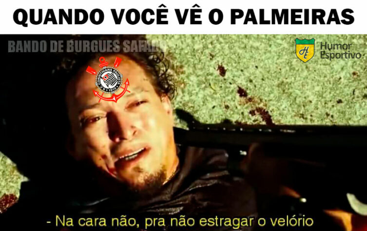O Palmeiras não tomou conhecimento do Corinthians e venceu o clássico por 4 a 0 na noite desta segunda-feira. O resultado agitou os torcedores nas redes sociais, que não perderam a oportunidade de provocar o Timão. Veja os memes na galeria! (Por Humor Esportivo)