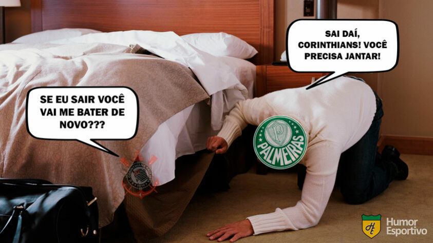 Palmeiras atropela o Corinthians por 4 a 0 e resultado rende memes nas redes sociais