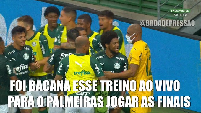 Palmeiras atropela o Corinthians por 4 a 0 e resultado rende memes nas redes sociais