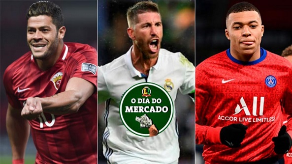 A sexta-feira trouxe algumas importantes novidades. A bomba do dia no futebol brasileiro ficou por conta do Atlético-MG, que anunciou a contratação de Hulk. No exterior, Sergio Ramos está cada vez mais próximo de definir o seu futuro. Além disso, um gigante inglês tomou a dianteira na corrida para ficar com Mbappé. Tudo isso e muito mais no Dia do Mercado desta sexta. Confira: