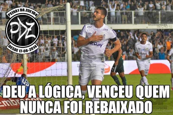 Brasileirão 2019 (09/10/2019): pelo returno, o resultado foi diferente. O Santos venceu por 2 a 0 e quem festejou foi o torcedor do Peixe.