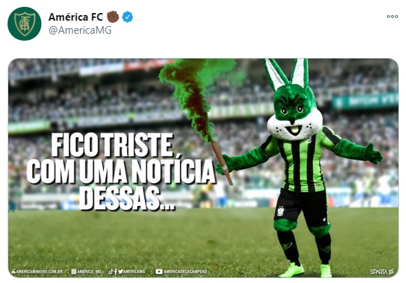 O América-MG foi mais um a provocar a Raposa nas redes sociais