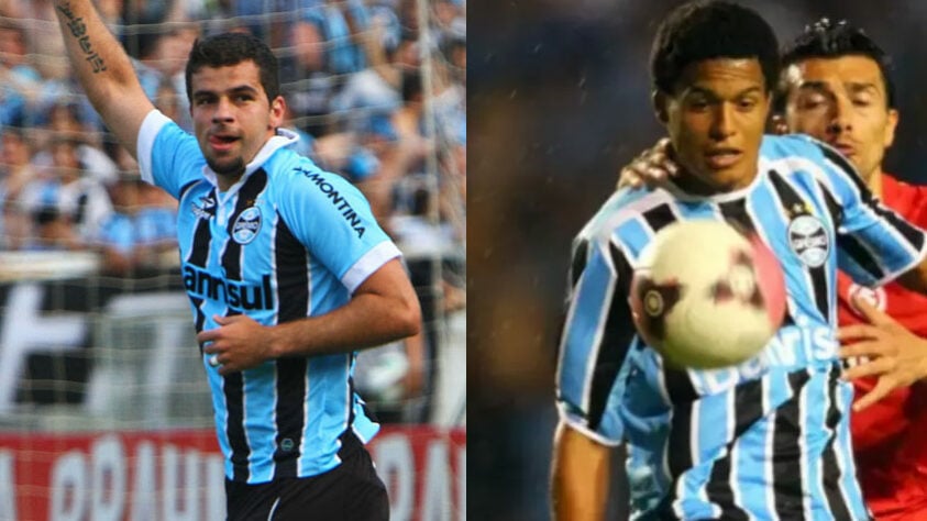 GRÊMIO - André Lima e Leandro - André Lima carregou o ataque gremista em 2011 com 14 gols no ano. Leandro fez a dupla com André na maioria da temporada e marcou 8 gols.