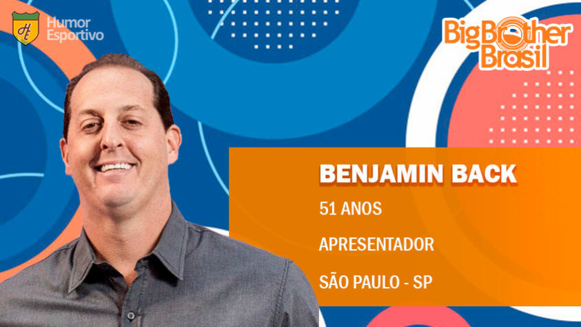 Participantes do BBB: Benjamin Back seria daqueles participantes polêmicos, sem papas na língua, e que provavelmente lideraria algum grupo na casa.