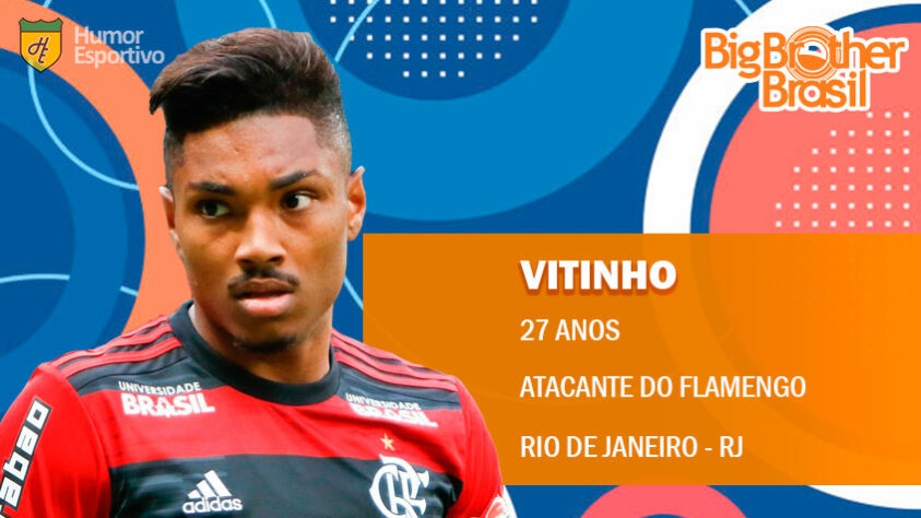 Participantes do BBB: o grande vencedor da competição! Vitinho poderia ser aquele brother discreto, que quase não faz nada, mas poderia ficar tranquilo que caso fosse mandado ao paredão, a torcida do Flamengo (a maior do Brasil) faria mutirão para deixá-lo dentro da casa.