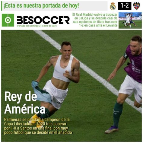 Be Soccer - O jornal espanhol chamou o Palmeiras de "Rei da América".