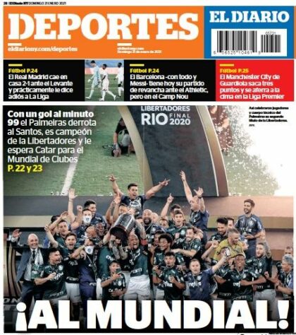 Deportes - Os espanhóis colocaram deram destaque para a presença do Palmeiras no Mundial de Clubes. 