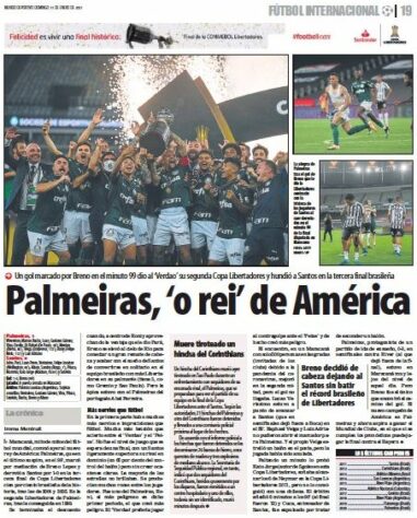 Mundo Deportivo - O diário de Barcelona também registrou a conquista palmeirense.