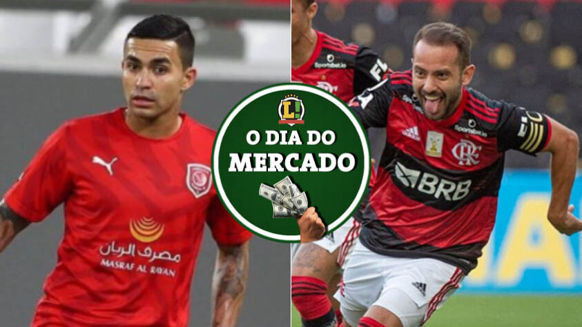 A transferência de Everton Ribeiro com o Al Nasr tem um veredito por parte dos árabes e o meia já sabe o seu destino após a negociação, Dudu dá declaração sobre o seu futuro e um eentual retorno ao Palmeiras e muito mais, no Dia do Mercado de quinta-feira. (por Redação São Paulo)