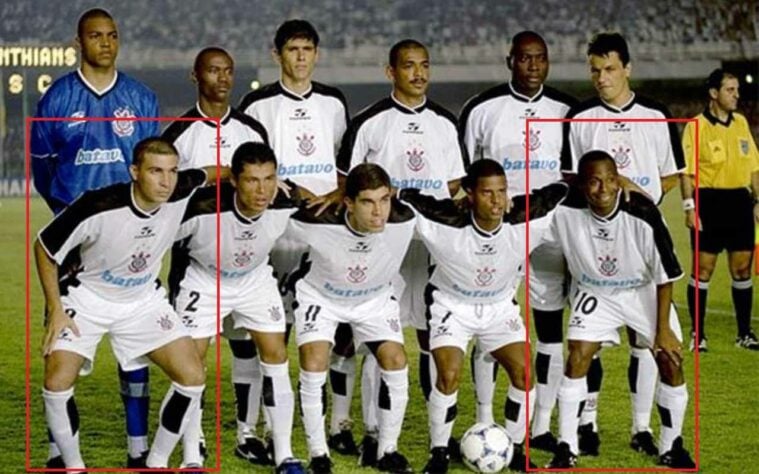 Luizão e Edílson - Corinthians: Dupla de muitos títulos pelo Timão. Os atacantes ganharam juntos o Paulista de 1999, o Brasileiro de 1999 e o Mundial de Clubes de 2000.