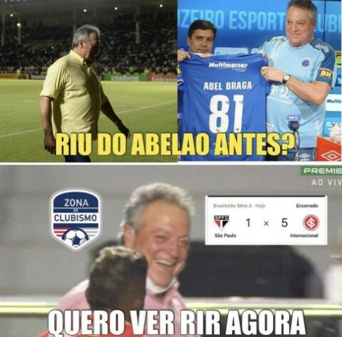 Brasileirão: goleada do Internacional por 5 a 1 sobre o São Paulo rende memes na web