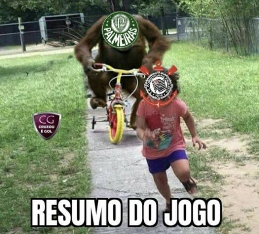 Palmeiras atropela o Corinthians por 4 a 0 e resultado rende memes nas redes sociais